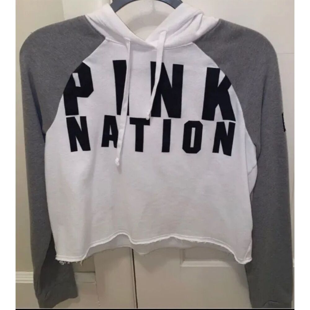 Victoria's Secret Pink Nation Women's Cropped Hoodie Multicolor Size S/M